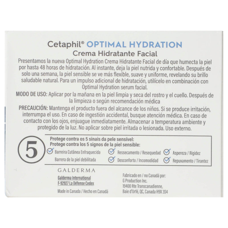 Cetaphil Optimal Hydration Crema Hidratante Facial De Dia 48G - WeCare Pharma