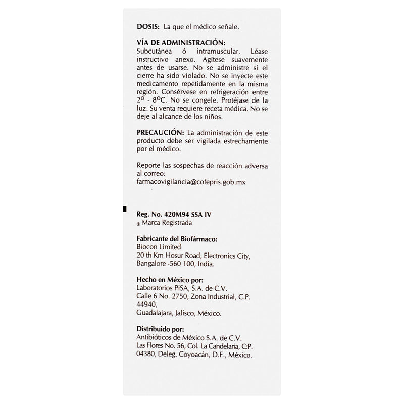 Insulina Isofana Solución Inyectable 100Ui 10Ml Amsa - WeCare Pharma