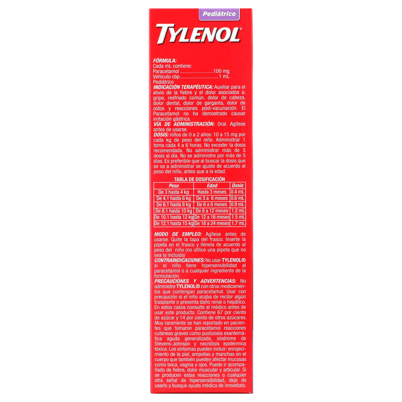 Tylenol Pediatrico Suspensión 100Mg/Ml (Paracetamol) - WeCare Pharma