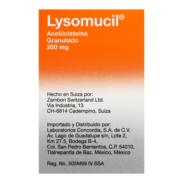 Lysomucil Sobre Gran 200Mg Con 30 (Acetilcisteina) - WeCare Pharma