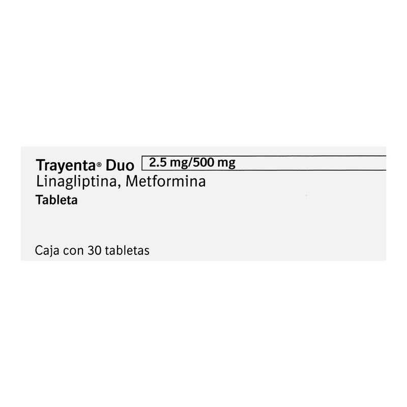 Trayenta Duo 2.5Mg/500Mg Con 30 Tabletas (Linagliptina/Metformina) - WeCare Pharma