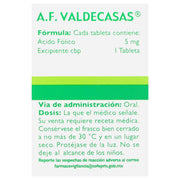 A.F. Valdecasas 5Mg Con 50 Tabletas (Acido Folico) - WeCare Pharma