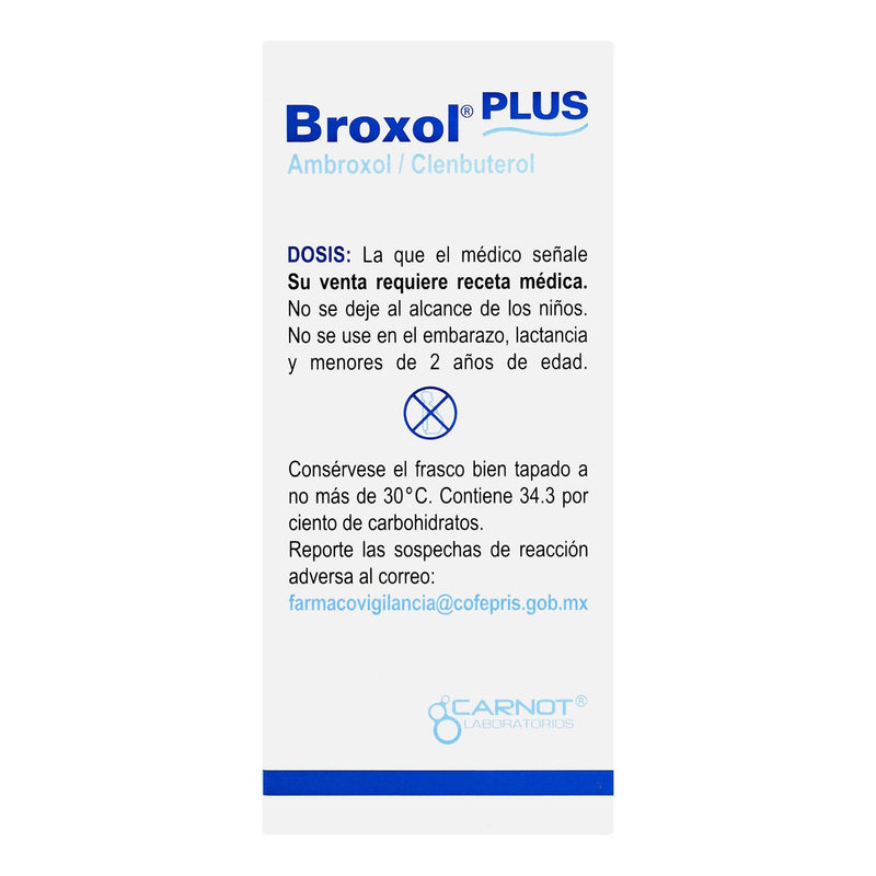 Broxol Plus Solución 150Mg/100Mcg/100Ml 120Ml (Ambroxol/Clenbuterol) - WeCare Pharma