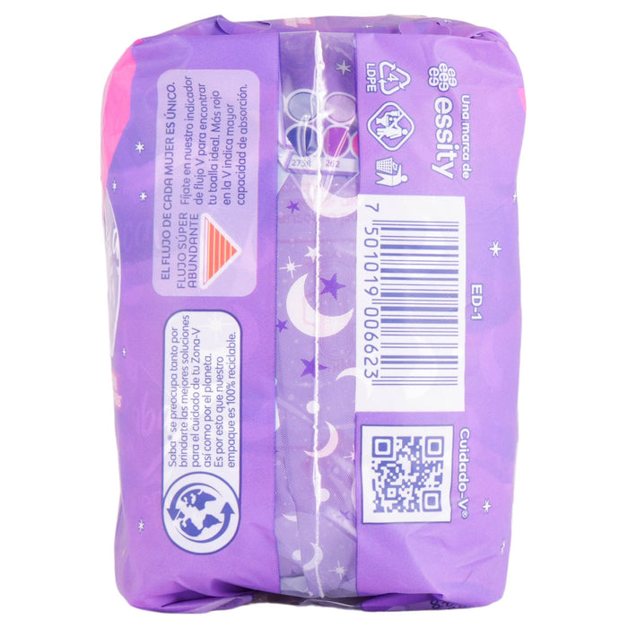 Toallas Saba Buenas Noches Nocturna Con Alas Con 8 - WeCare Pharma