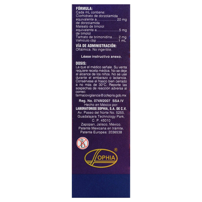 Krytantek Ofteno Gotas 20Mg/5Mg/2Mg 5Ml (Dorzolamida/Timolol/Brimonidina) - WeCare Pharma