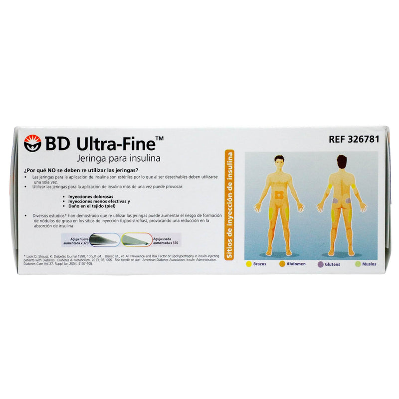 Jeringa Insulina Ultrafine Bd 0.5Ml 31Gx8Mm Con 30 - WeCare Pharma