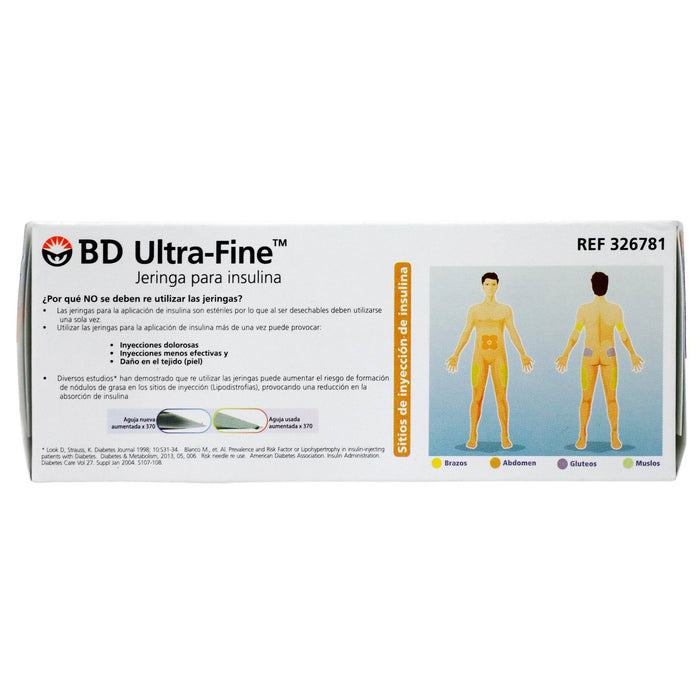Jeringa Insulina Ultrafine Bd 0.5Ml 31Gx8Mm Con 30 - WeCare Pharma