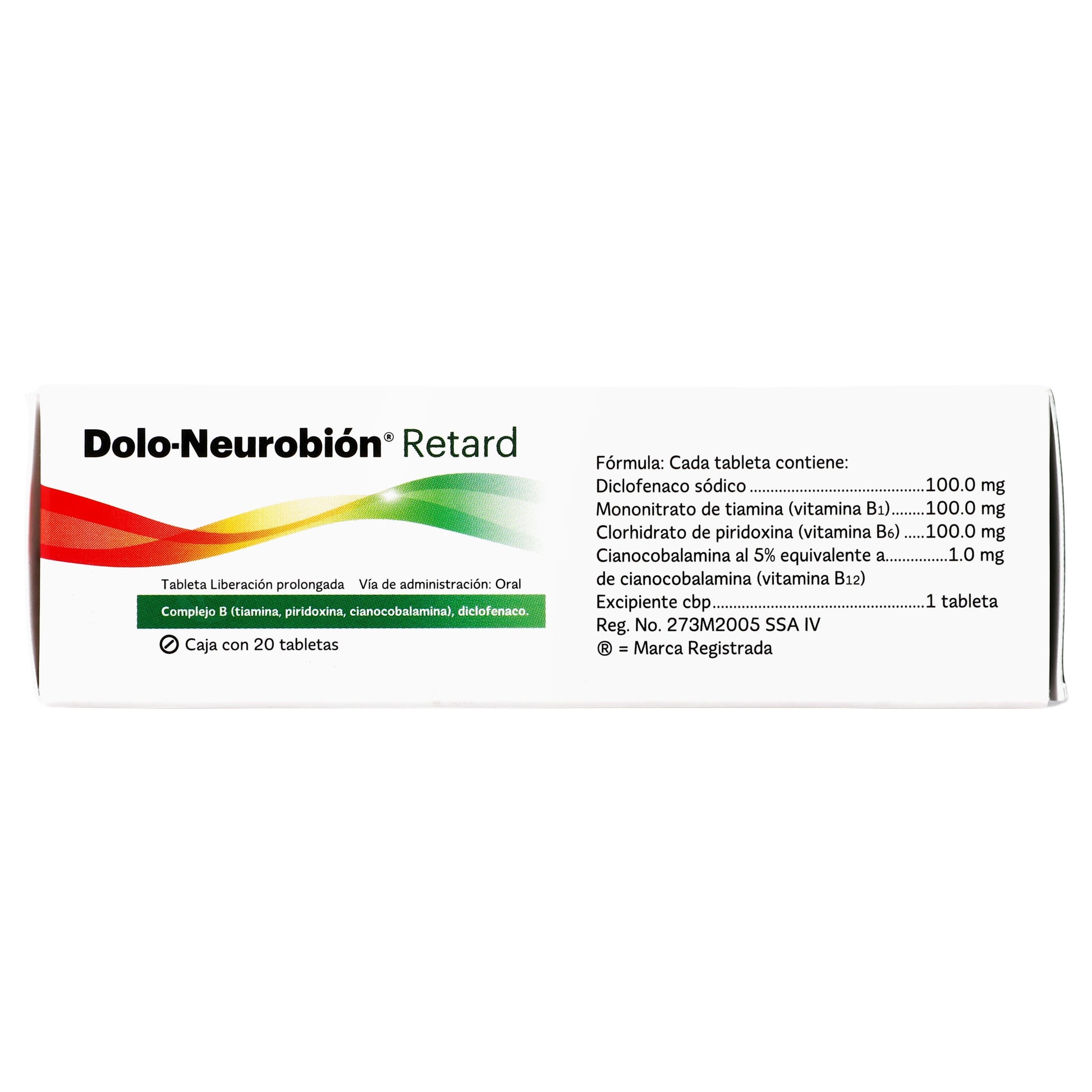 Dolo-Neurobion Retard Con 20 Tabletas (Diclofenaco/Complejo B) 5 - 7501298212210