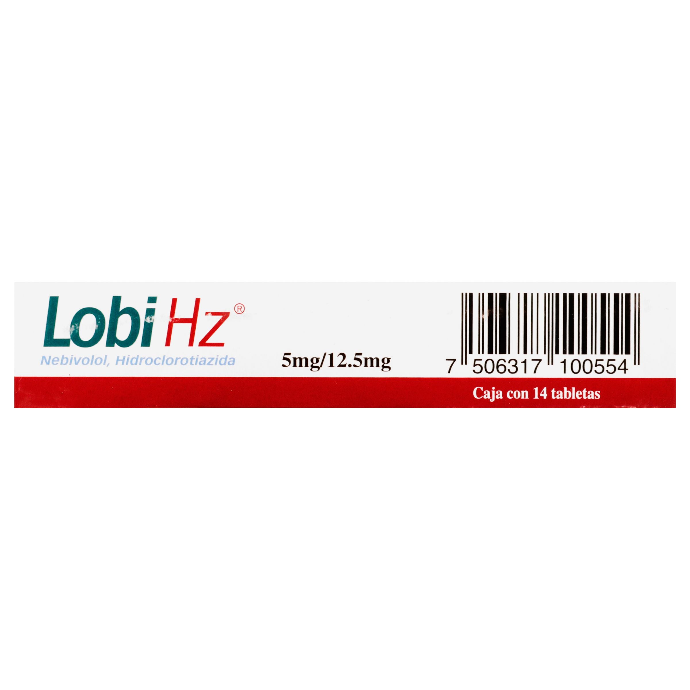 Lobi Hz 5Mg/12.5Mg Con 14 Tabletas (Nebivolol/Hidroclorotiazida) 5 - 7506317100554