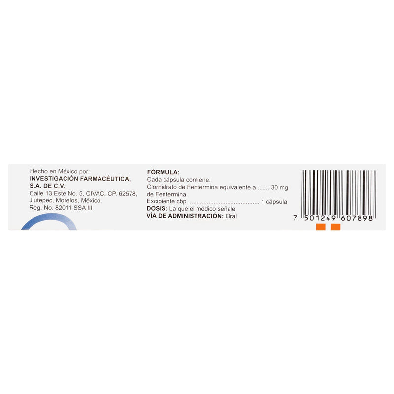 Acxion C (Fentermina) Capsulas 30Mg Con 30 - WeCare Pharma
