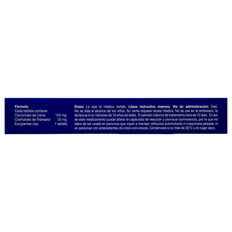 Dorixina-Tmr 125Mg/25Mg Con 14 Tabletas (Clorixinato De Lisina/Tramadol) - WeCare Pharma