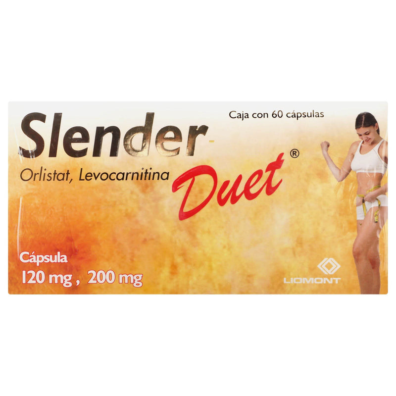 Slender-Duet 120Mg/200Mg Con 60 Capsulas (Orlistat/Levocarnitina) WeCare Pharma Slender-Duet 120Mg/200Mg Con 60 Capsulas (Orlistat/Levocarnitina) WeCare Pharma