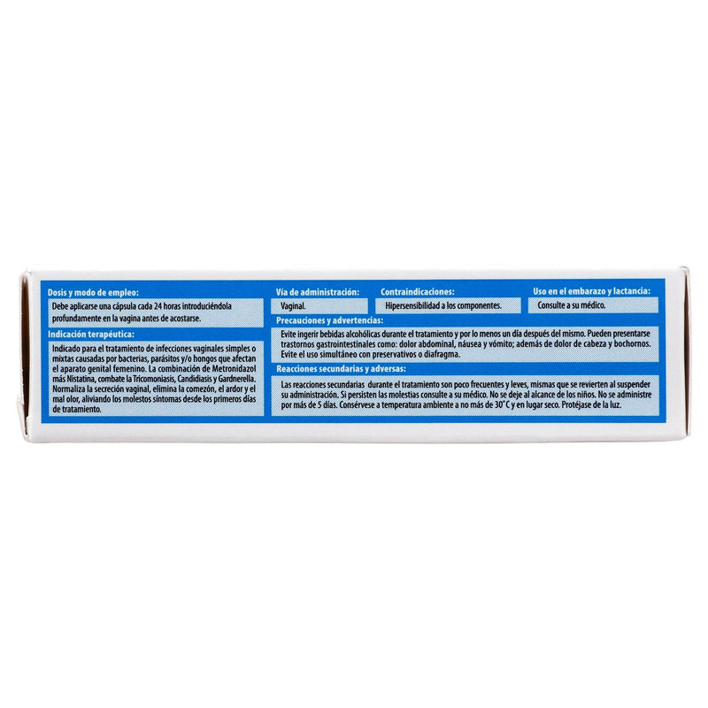 Flagenase Vg Vaginal 500Mg/100000Unid Con 10 Capsulas (Metronidazol/Nistatina) - WeCare Pharma