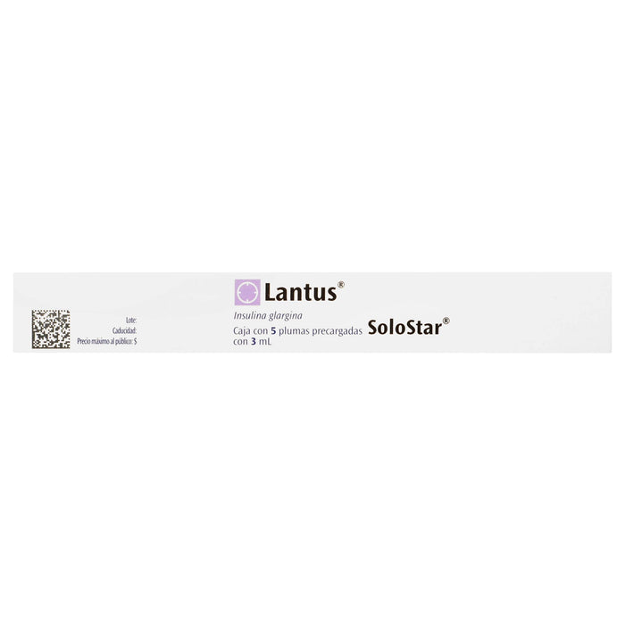 Lantus Solostar Pluma 100Unid/Ml 3Ml Con 5 (Insulina Glargina) - WeCare Pharma