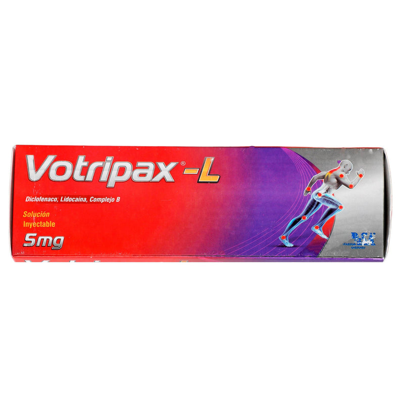 Votripax-L 5Mg/3Ml Con 3 Ampulas (Diclofenaco/Lidocaina/Complejo B) - WeCare Pharma