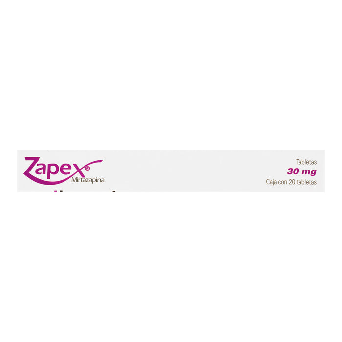 Zapex 30Mg Con 20 Tabletas (Mirtazapina) 5 - 7503006916472