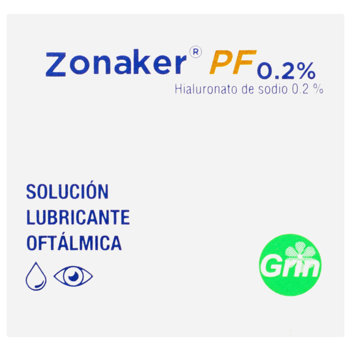 Zonaker Pf (Hialuronato De Sodio) Sol Oft 0,2% 10Ml 008400009654 5