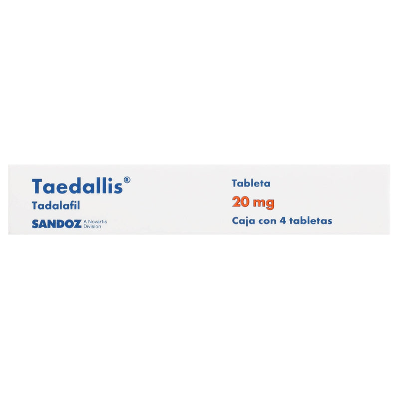 Taedallis 20Mg Con 4 Tabletas (Tadalafil) - WeCare Pharma