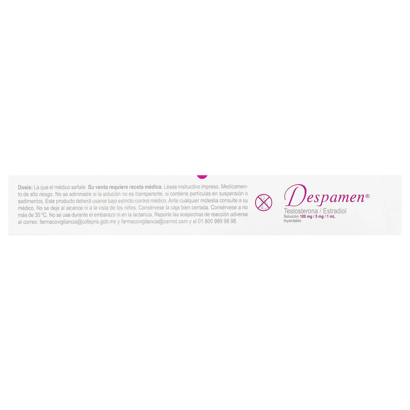 Despamen Jeringa 100Mg/5Mg/1Ml Con 1 (Testosterona/Estradiol) - WeCare Pharma