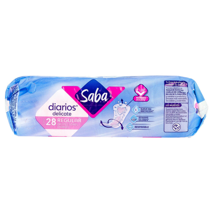 Protectores Saba Diarios Delicate Regulares Con 28 - WeCare Pharma