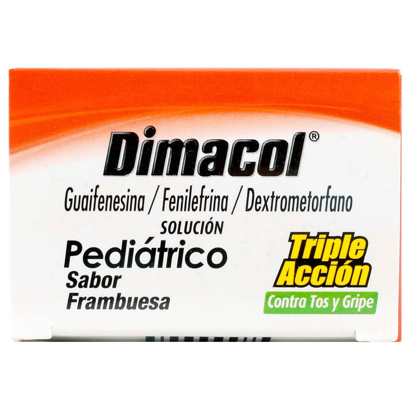 Dimacol Ped Solución 2G/100Mg/200Mg/100Ml 60Ml (Guaifesina/Fenilefrina/Dextrometorfano) - WeCare Pharma