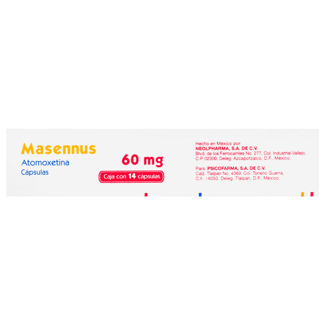 Masennus 60Mg Con 14 Capsulas (Atomoxetina) 3 - 7501384545376