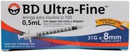 Jeringa Insulina Ultrafine Bd 0.5Ml 31Gx8Mm Con 30 - WeCare Pharma