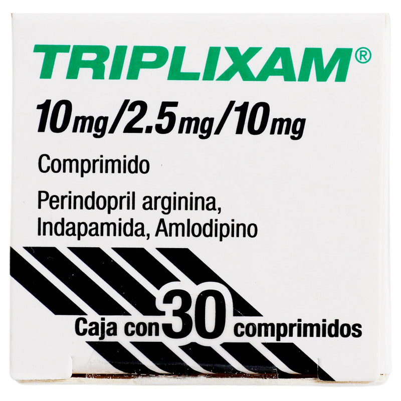 Triplixam 10Mg/2.5Mg/10Mg Con 30 Comprimidos (Perindopril/Arginina/Indapamida/Amlodipino) - WeCare Pharma