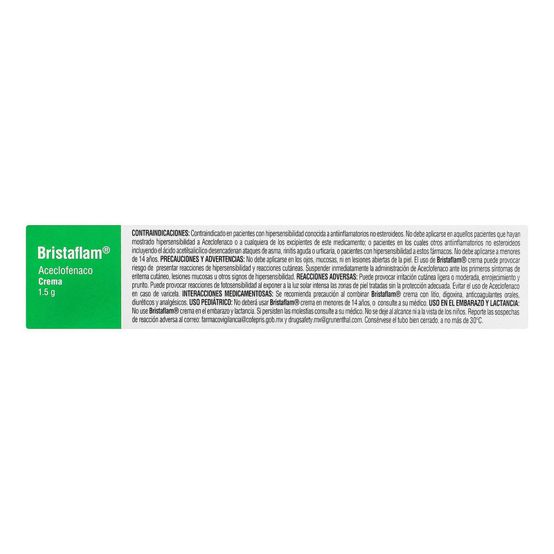 Bristaflam Crema 1.5G 60G (Aceclofenaco) - WeCare Pharma