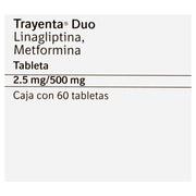 Trayenta Duo 2.5Mg/500Mg Con 60 Tabletas (Linagliptina/Metformina) - WeCare Pharma