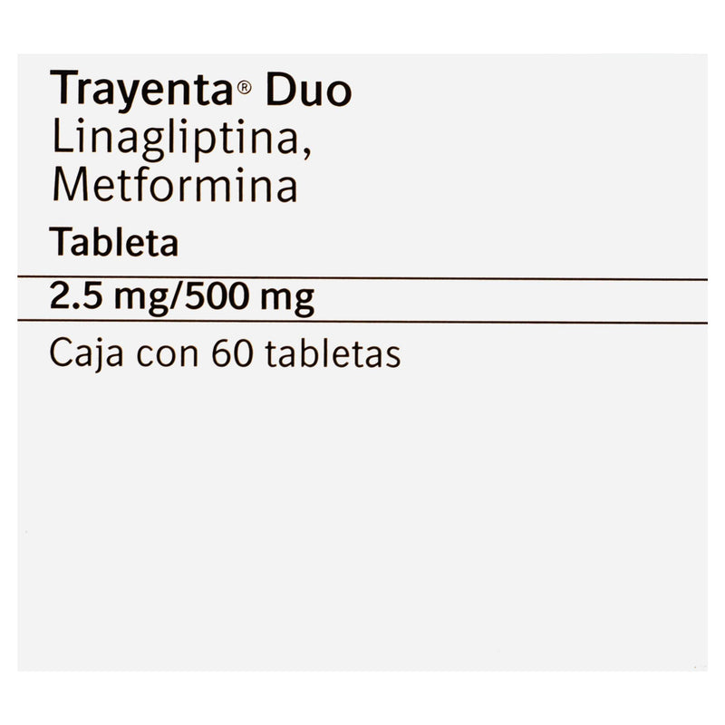 Trayenta Duo 2.5Mg/500Mg Con 60 Tabletas (Linagliptina/Metformina) - WeCare Pharma
