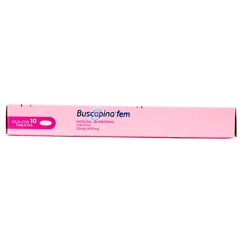 Buscapina Fem 20Mg/400Mg Con 10 Tabletas (Hioscina/Ibuprofeno) - WeCare Pharma