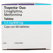 Trayenta Duo 2.5Mg/850Mg Con 60 Tabletas (Linagliptina/Metformina) - WeCare Pharma