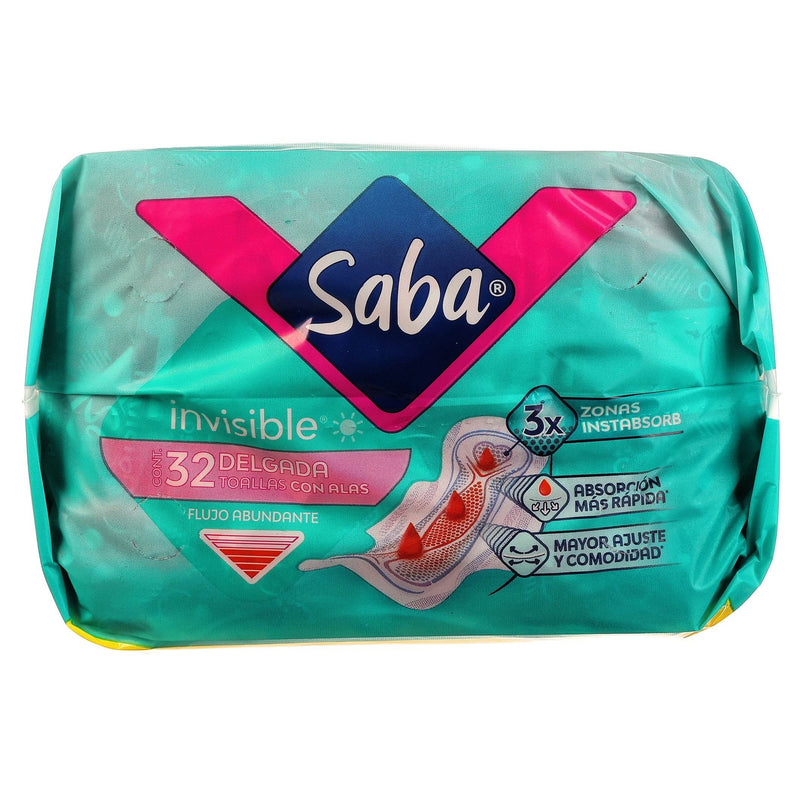 Toallas Femeninas Saba Invisible Buenos Dí­as Delgada Con Alas 32 Piezas - WeCare Pharma