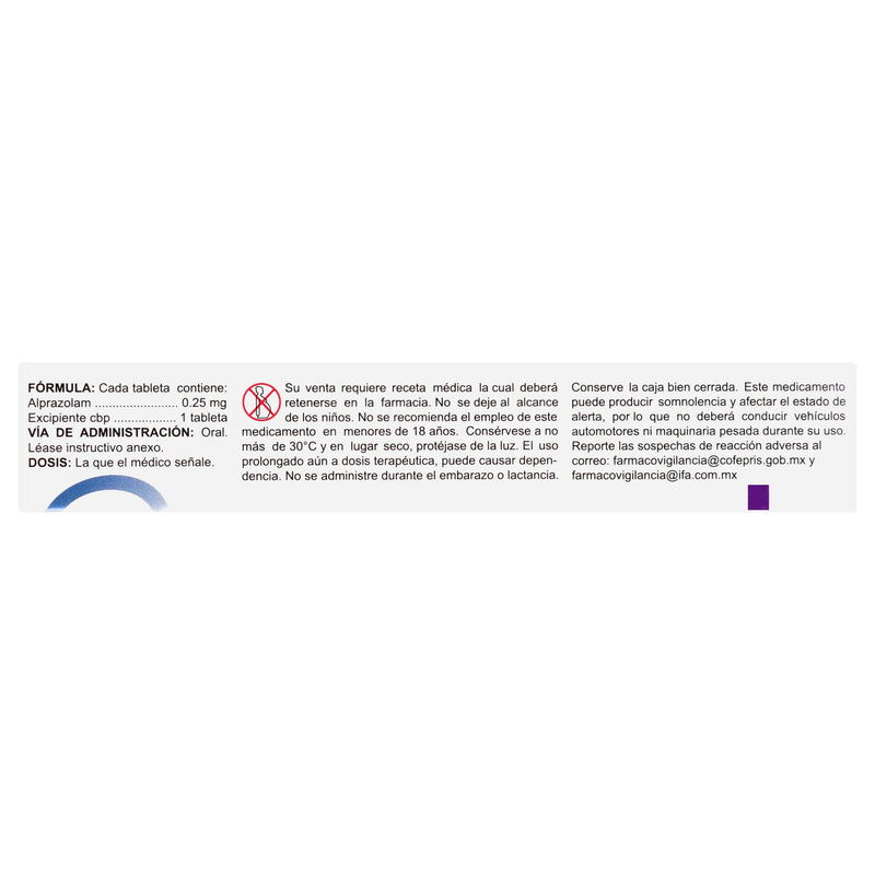 Farmapram (Alprazolam) Tabletas 0.25Mg Con 30 - WeCare Pharma