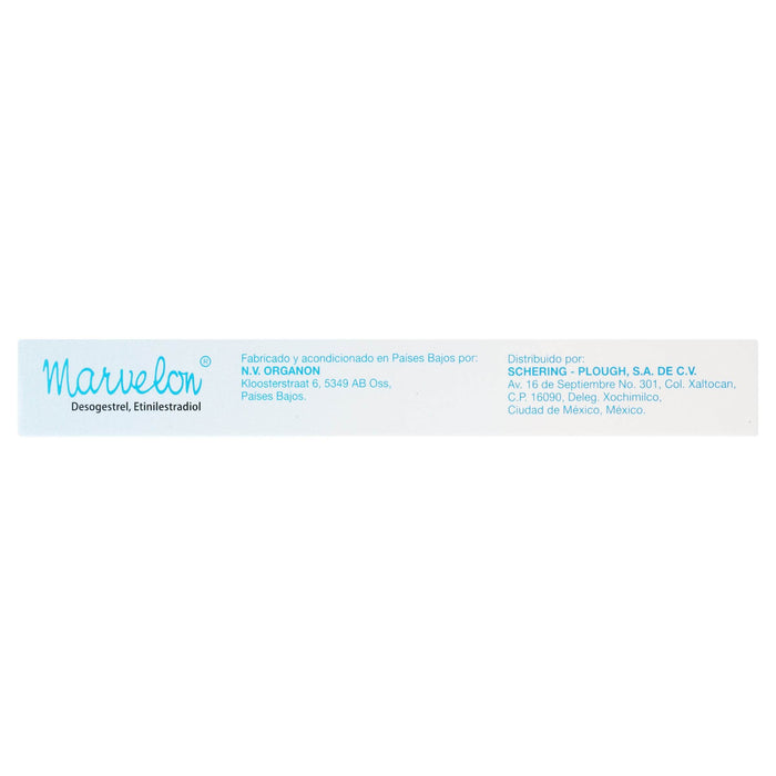 Marvelon 0.15Mg/0.03Mg Con 21 Tabletas (Desogestrel/Etinilestradiol) - WeCare Pharma