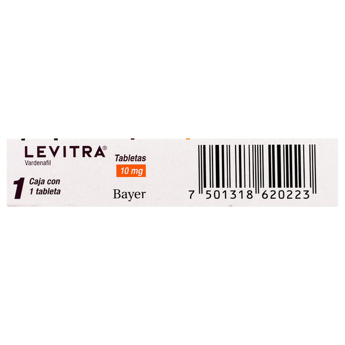 Levitra 10Mg Con 1 Tabletas (Vardenafil) 5 - 7501318620223