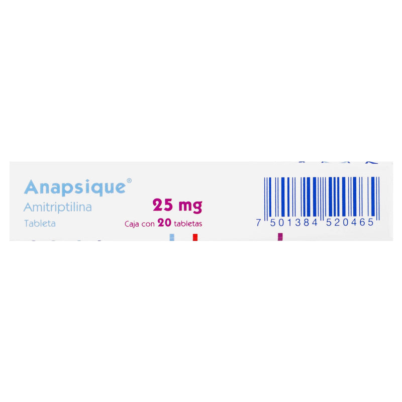 Anapsique (Amitriptilina) Tabletas 25Mg Con 20 - WeCare Pharma