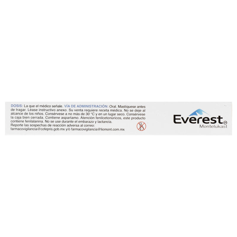 Everest 4Mg Con 30 Tabletas (Montelukast) - WeCare Pharma