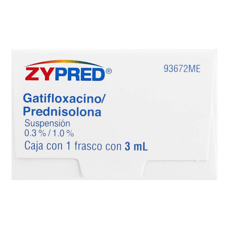 Zypred Gotas 0.3%/1% 3Ml (Gatifloxacino/Prednisolona) - WeCare Pharma