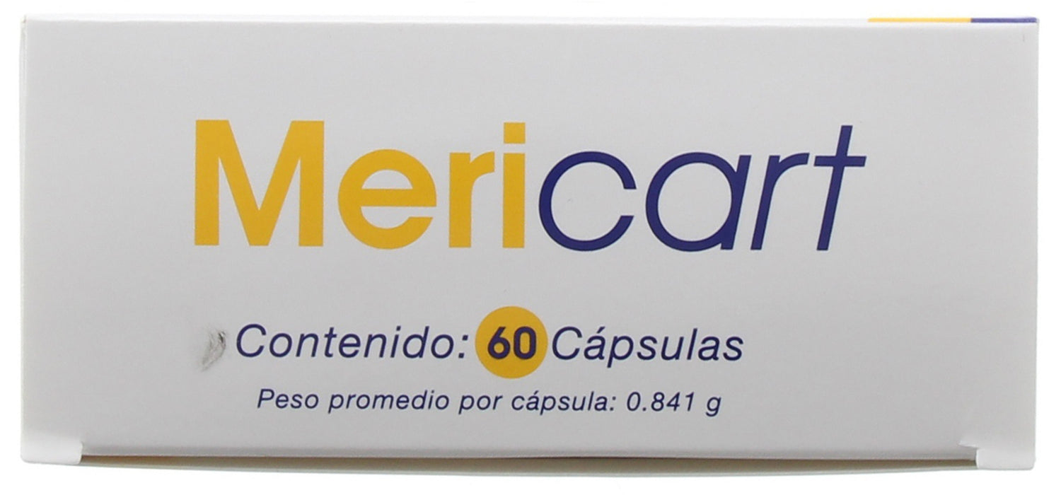Mericart (Extracto De Curcuma Fitosomado) Capsula  0.748 Gramo Con 60 7501250812571 6