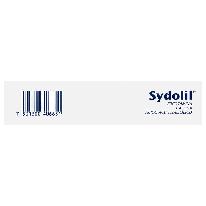 Sydolil (Ergotamina/Cafeina/Acido Acetilsalicilico) Tabletas 1Mg/50Mg/400Mg Con 36 - WeCare Pharma