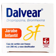 Dalvear Sf Inf Jarabe 150Mg/80Mg/100Ml 200Ml Lima-Limon (Dropropizina/Bromhexina) - WeCare Pharma
