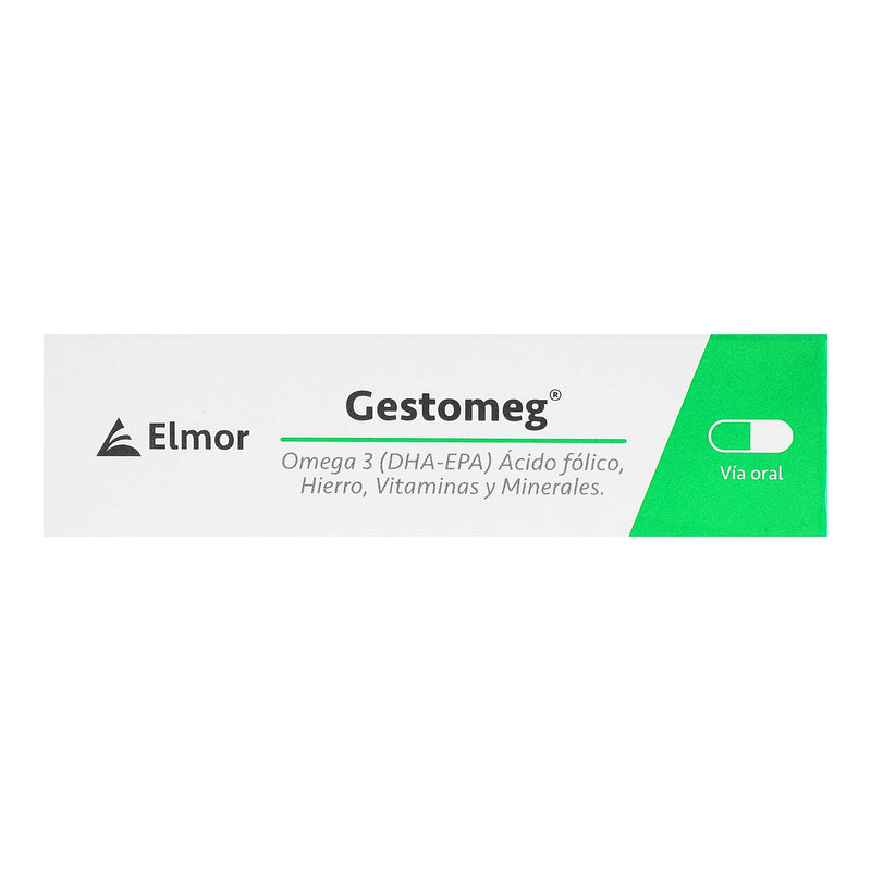 Gestomeg 0.762G Con 30 Capsulas (Omega 3/Acido Folico/Vitaminas Y Minerales) - WeCare Pharma