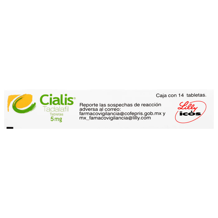 Cialis 5Mg Con 14 Tabletas (Tadalafil) 6 - 7501082242720