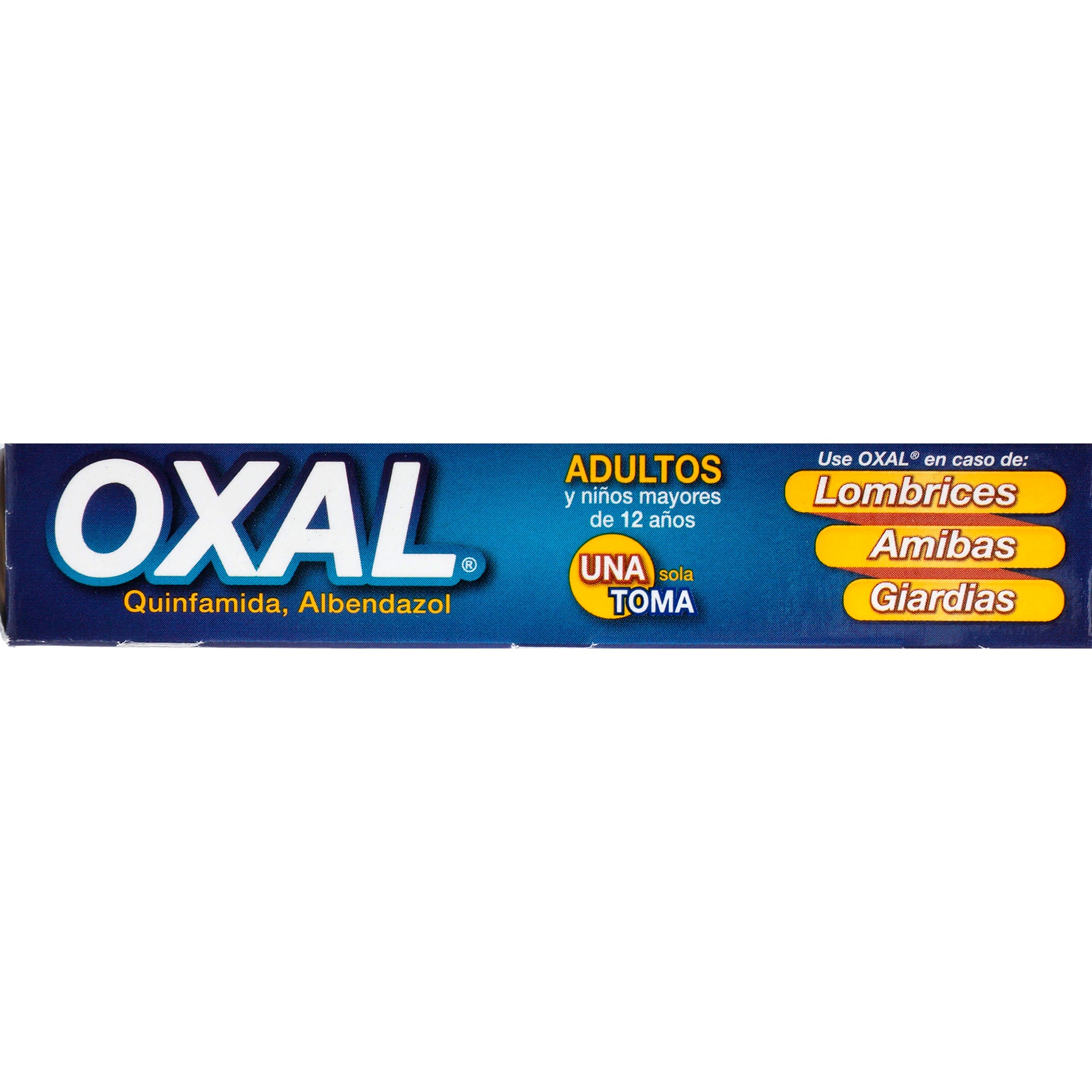 Oxal 150Mg/200Mg Con 2 Tabletas (Quinfamida/Albendazol) 5 - 7501086301041