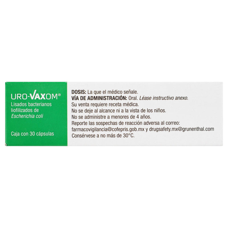 Uro-Vaxom 6Mg Con 30 Capsulas (Lisados Bacterianos E Coli) - WeCare Pharma