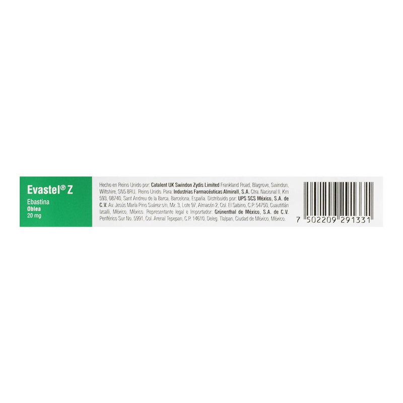 Evastel Z Oblea 20Mg Con 10 (Ebastina) - WeCare Pharma