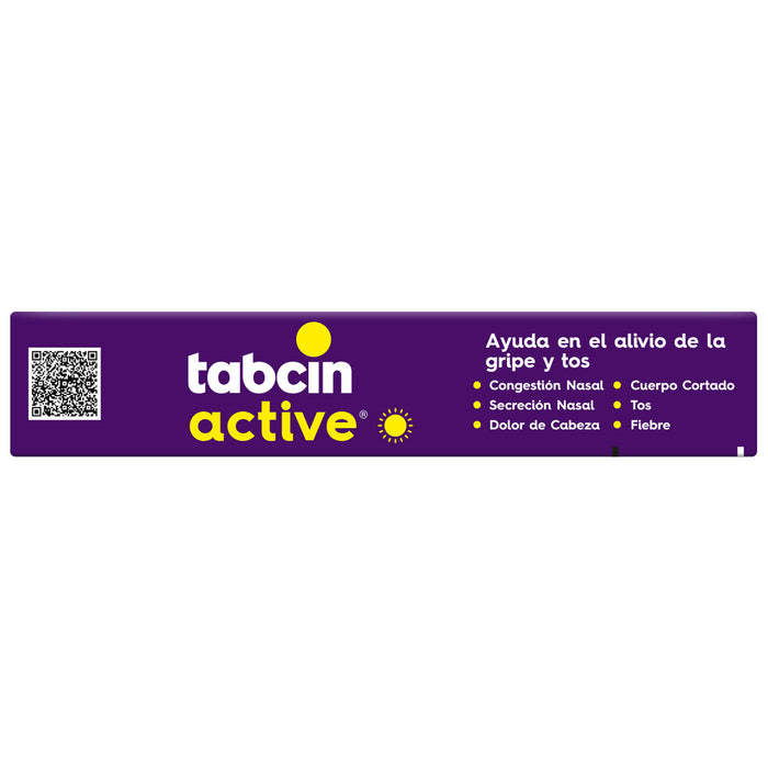 Tabcin Active 325Mg/10Mg/5Mg/2Mg 12 Capsulas (Paracetamol/Fenilefrina/Dextrometorfano/Clorfenamina) 3 - 7501008499689