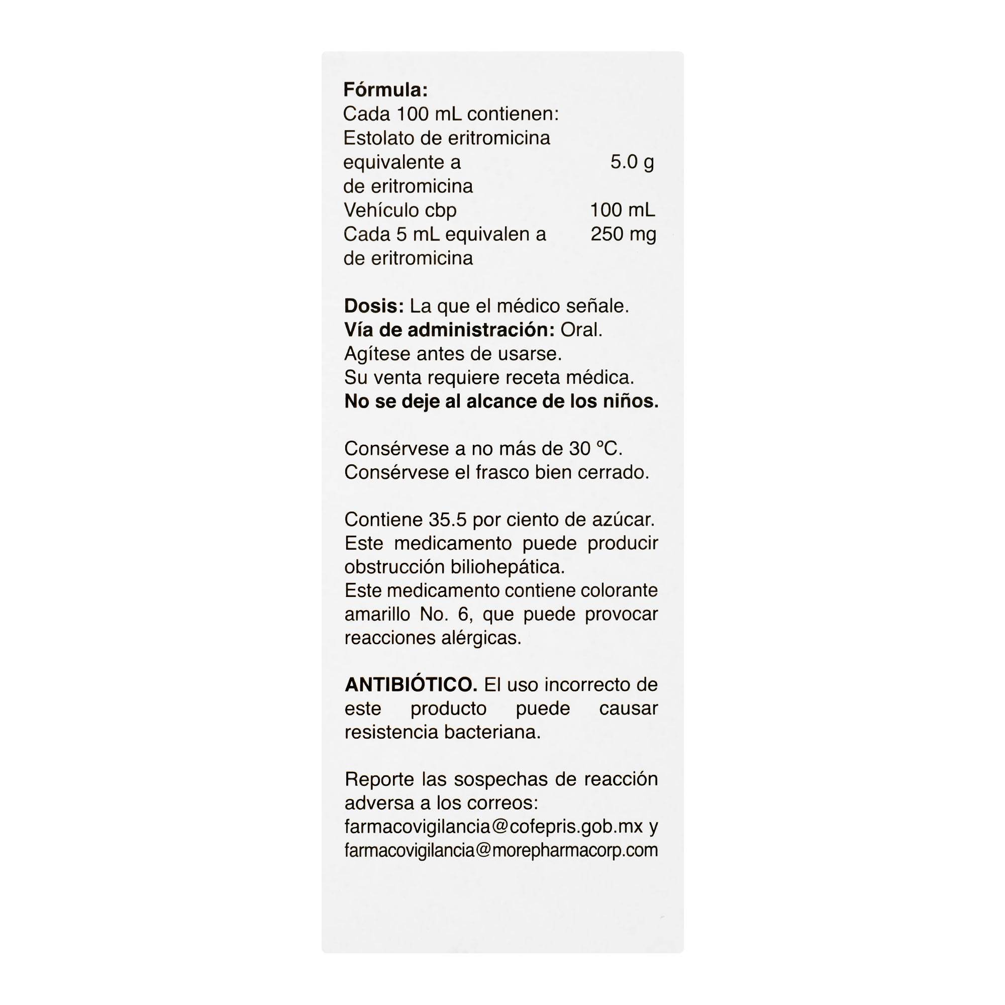 Ilosone Liquido Suspensión 250Mg/Ml Con 120Ml (Eritromicina) — WeCare ...